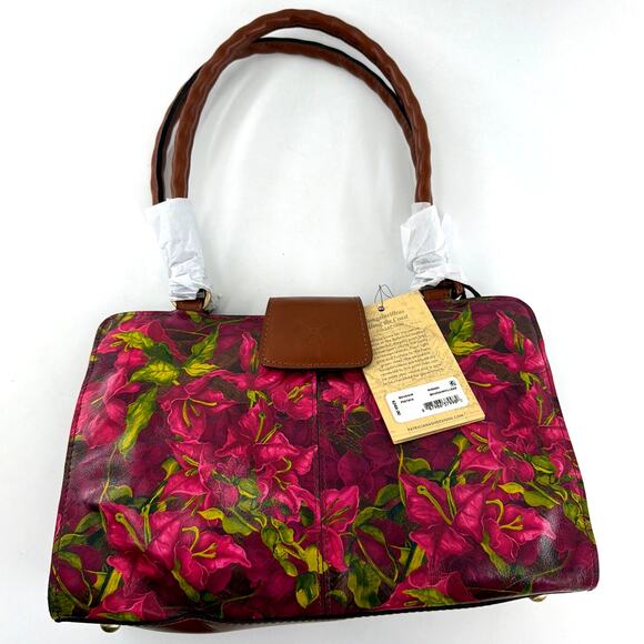 Patricia Nash Women's Bougainvilleas Along the Coast Rienzo Floral Satchel Bag - Picture 4 of 11